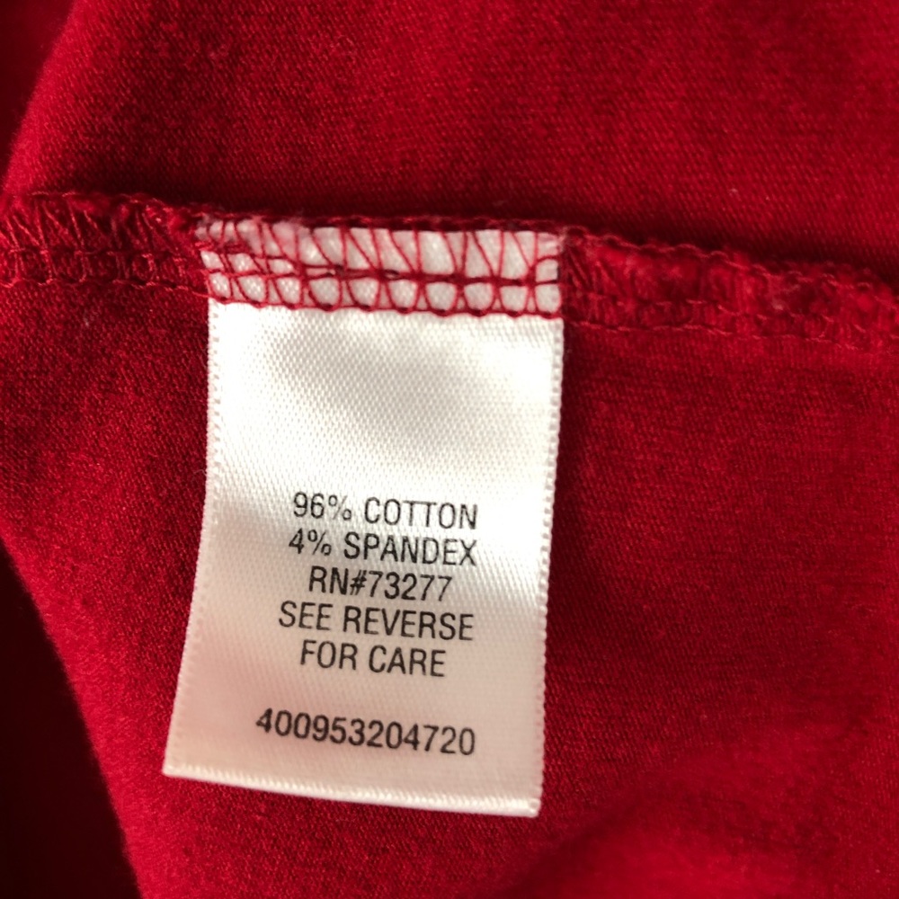 Croft & Barrow Red Cotton Classic Tee Long Sleeve Turtleneck Shirt - Picture 7 of 10